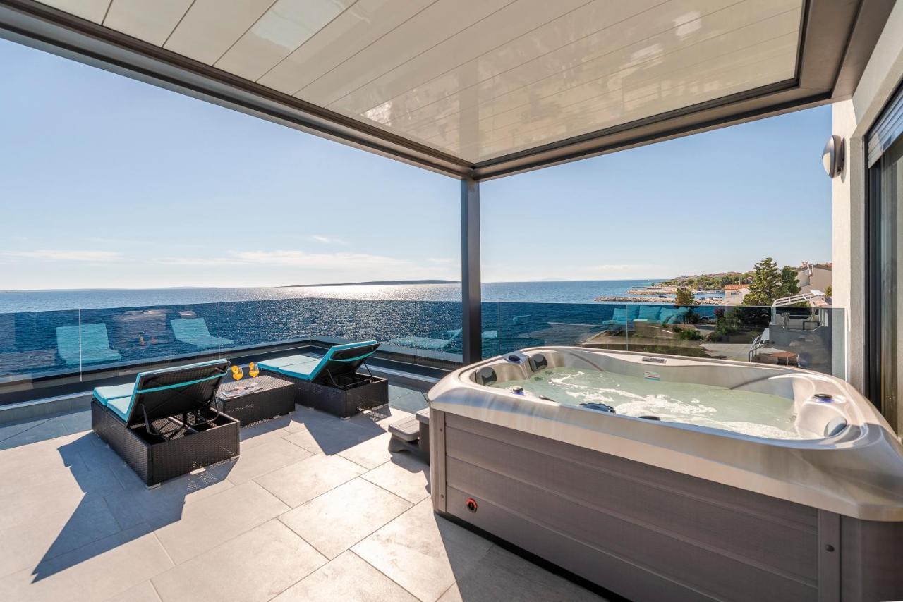 Mediteran Luxury Penthouse With Jacuzzi Mandre Exterior foto